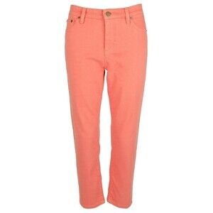 Ralph Lauren Women's Classic Straight Cropped Jean Style Pants Coral Petite 8